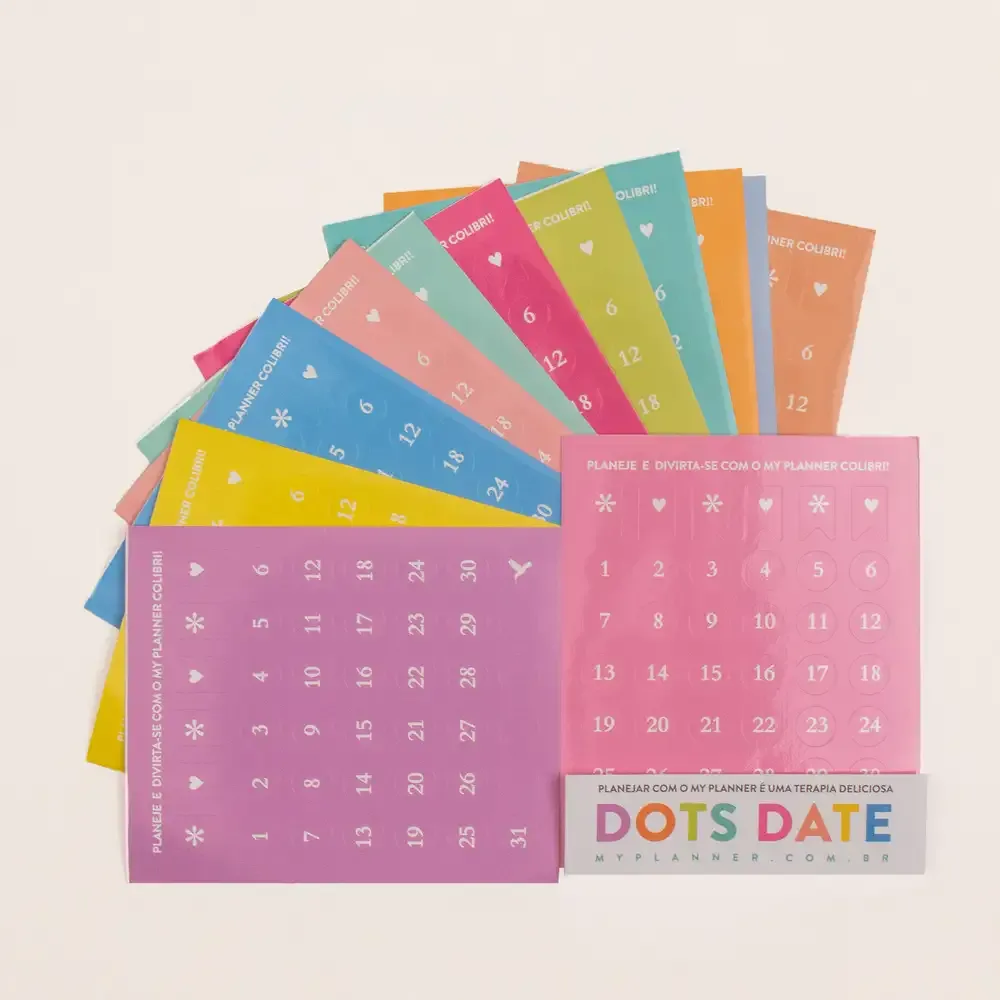 Dots Date - Kit de Adesivos Com Números