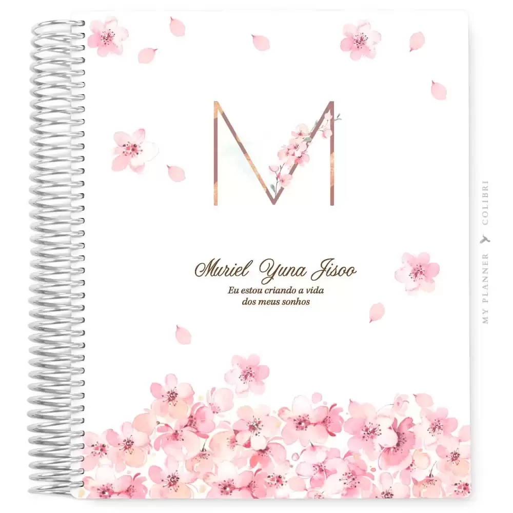 My Planner Datado 2024 Cherry Blossom Letter